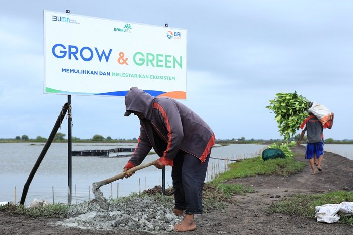 BRI melaksanakan beberapa program lingkungan, termasuk program Zero Waste to Landfill dan program penghijauan BRI Menanam & BRI Menanam Grow & Green. (Dok. Bank BRI)