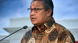 Perry Warjiyo menyampaikan arah kebijakan suku bunga BI di tengah dinamika global. (Dok. Setkab.go.id)